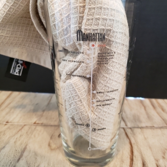 LIBBEY Glass with Drink Recipes by Libbey Duratuf Glass Manhattan Martini Cosmo - Picture 2 of 6